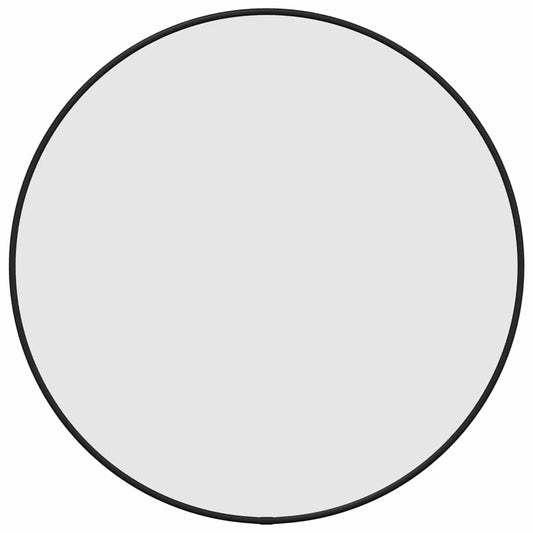 vidaXL Wall Mirror Black Ø 50 cm Round