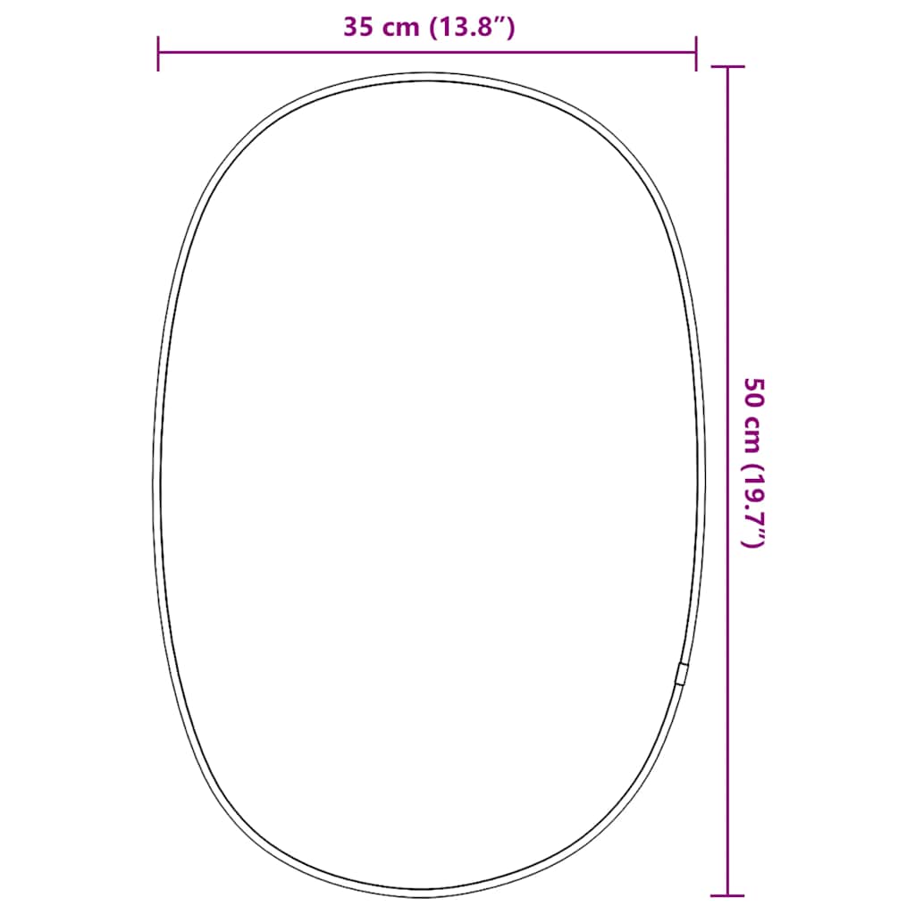 vidaXL Wall Mirror Silver 50x35 cm