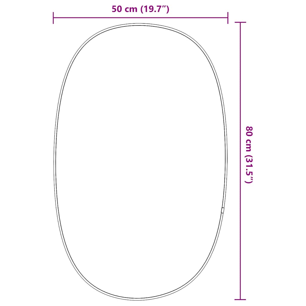 vidaXL Wall Mirror Silver 80x50 cm