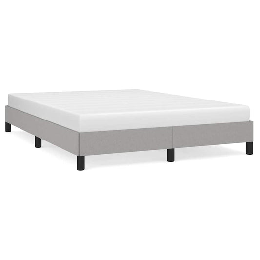 vidaXL Bed Frame without Mattress Light Grey 135x190 cm Double Fabric
