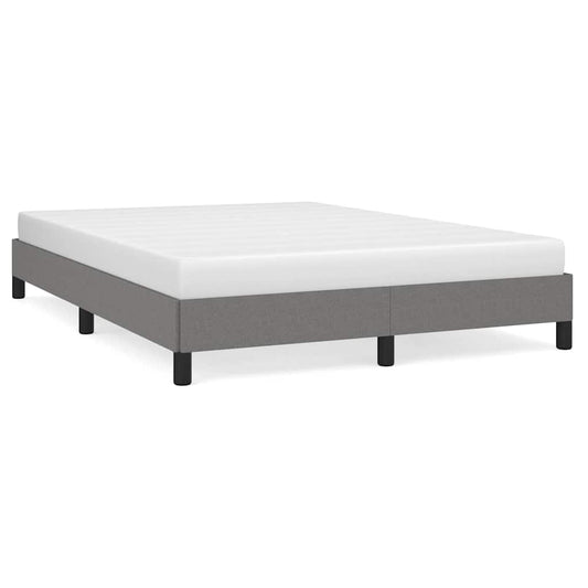 vidaXL Bed Frame without Mattress Dark Grey 135x190 cm Double Fabric