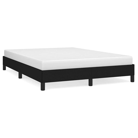 vidaXL Bed Frame without Mattress Black 135x190 cm Double Fabric