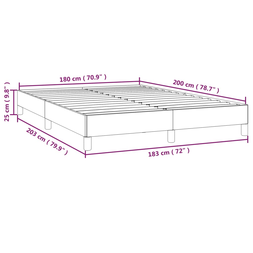 vidaXL Bed Frame without Mattress Light Grey Super King Fabric