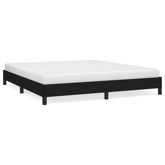 vidaXL Bed Frame without Mattress Black 180x200 cm Super King Fabric