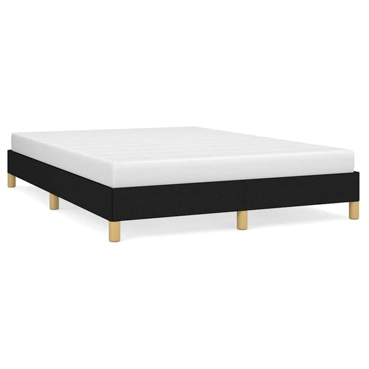 vidaXL Bed Frame without Mattress Black 135x190 cm Double Fabric