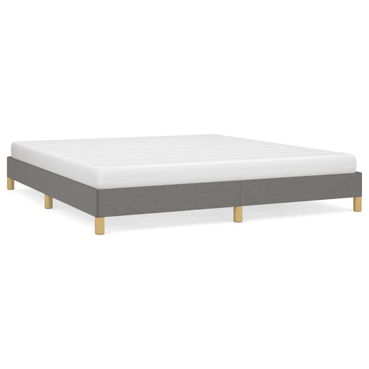 vidaXL Bed Frame without Mattress Dark Grey 180x200cm Super King Fabric