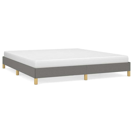 vidaXL Bed Frame without Mattress Dark Grey 180x200cm Super King Fabric