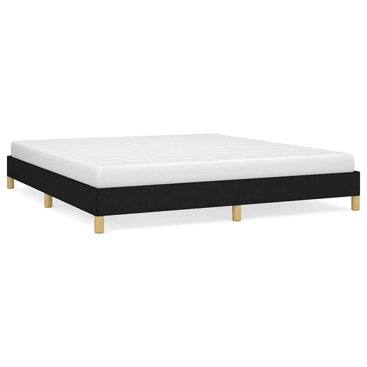 vidaXL Bed Frame without Mattress Black 180x200 cm Super King Fabric