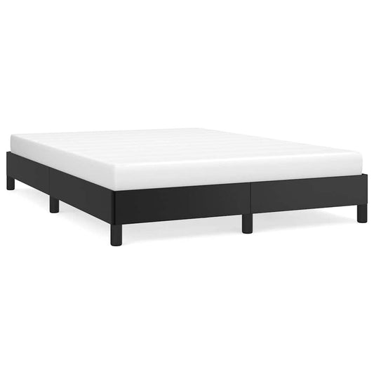 vidaXL Bed Frame without Mattress Black 135x190 cm Double Faux Leather