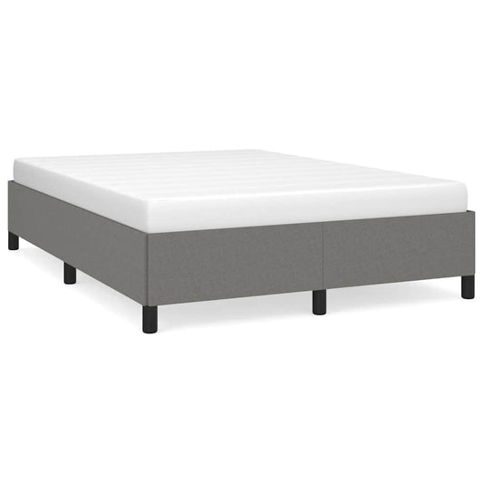 vidaXL Bed Frame without Mattress Dark Grey 135x190 cm Double Fabric