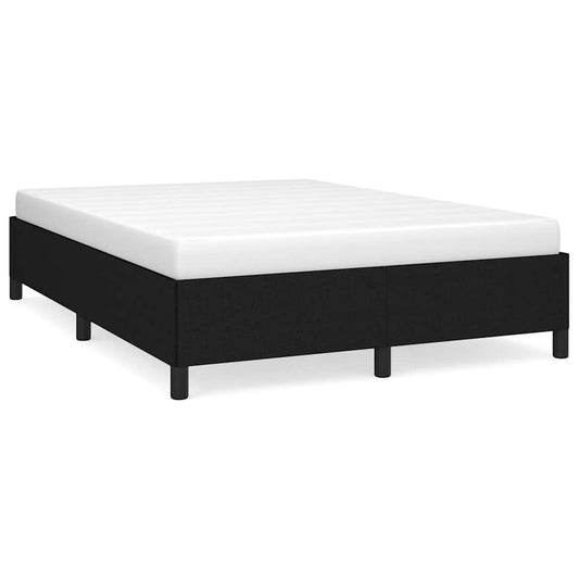 vidaXL Bed Frame without Mattress Black 135x190 cm Double Fabric