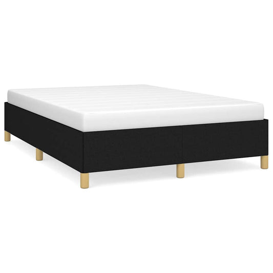 vidaXL Bed Frame without Mattress Black 135x190 cm Double Fabric