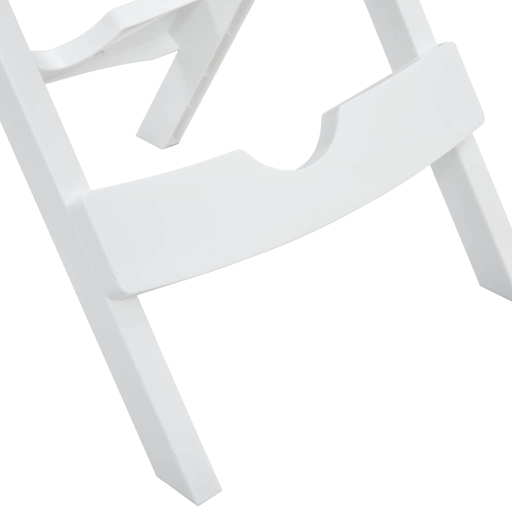 vidaXL 3 Piece Garden Dining Set White Polypropylene