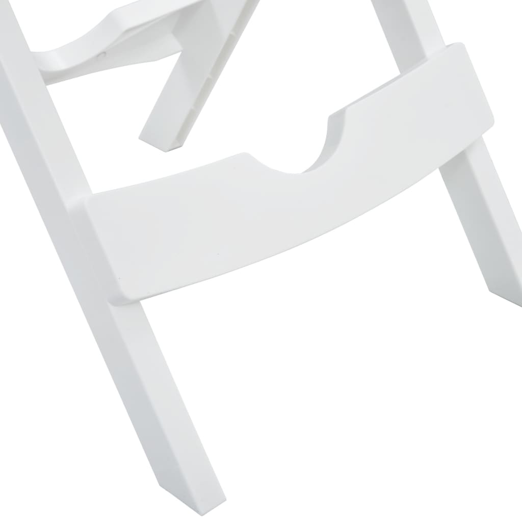 vidaXL 3 Piece Garden Dining Set White Polypropylene