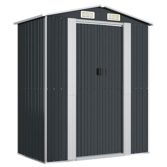 vidaXL Garden Shed Anthracite 192x108x223 cm Galvanised Steel