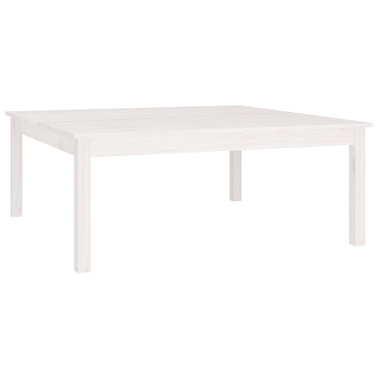 vidaXL Coffee Table White 100x100x40 cm Solid Wood Pine