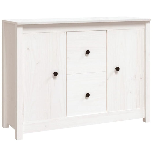 vidaXL Sideboard White 100x35x74 cm Solid Wood Pine