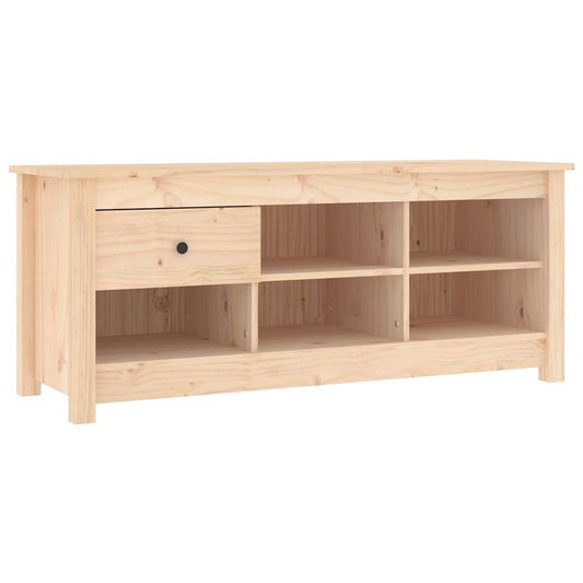 vidaXL Shoe Cabinet 110x38x45,5 cm Solid Wood Pine