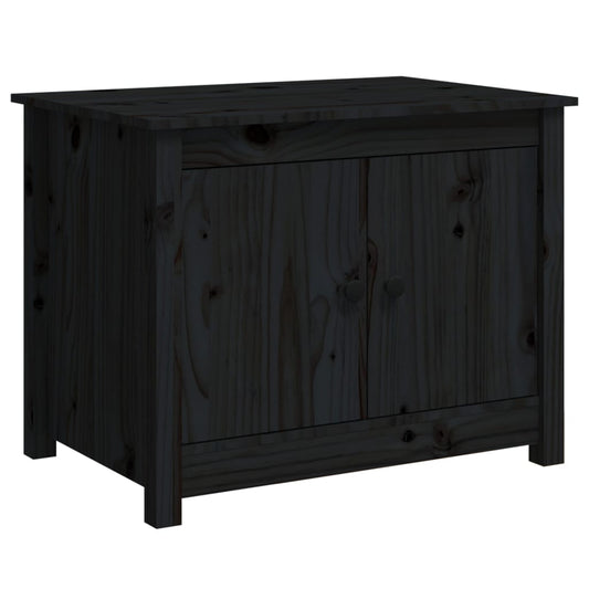 vidaXL Coffee Table | Black | Solid Pine Wood | Medium | Coffee Table