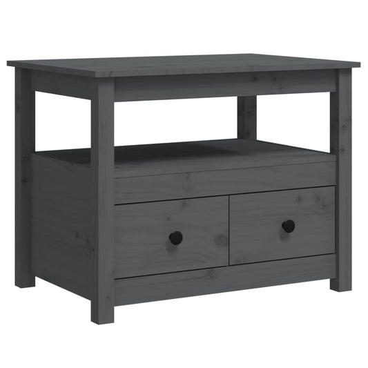 vidaXL Coffee Table Grey 71x49x55 cm Solid Wood Pine