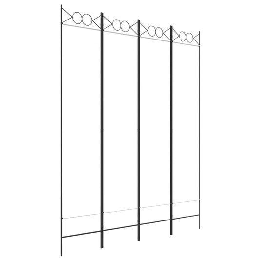 vidaXL 4-Panel Room Divider White 160x200 cm Fabric