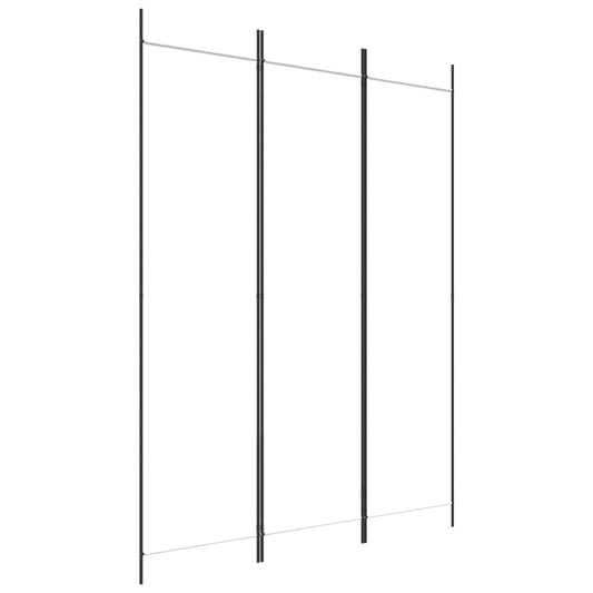 vidaXL 3-Panel Room Divider White 150x200 cm Fabric