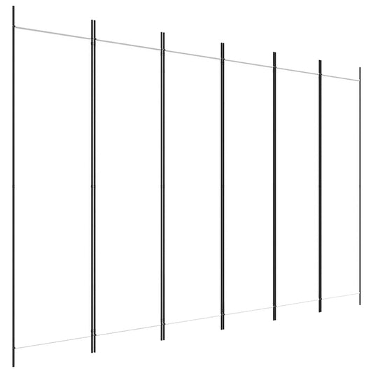 vidaXL 6-Panel Room Divider White 300x200 cm Fabric