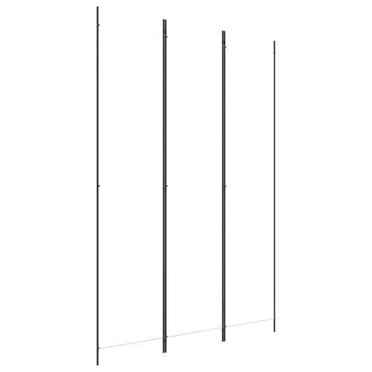 vidaXL 3-Panel Room Divider White 150x220 cm Fabric