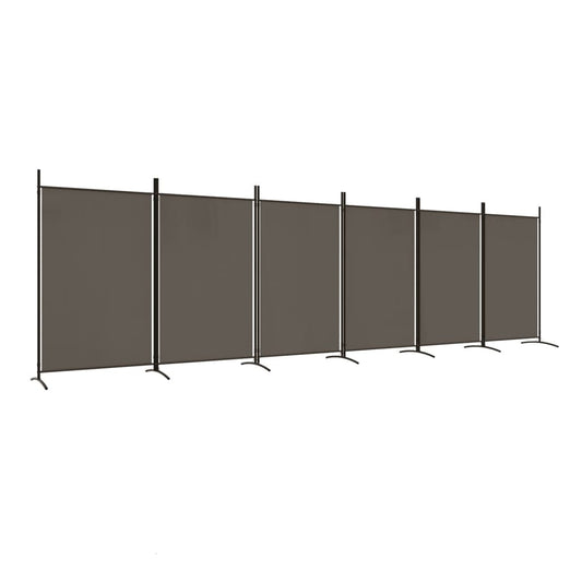 vidaXL 6-Panel Room Divider Anthracite 520x180 cm Fabric