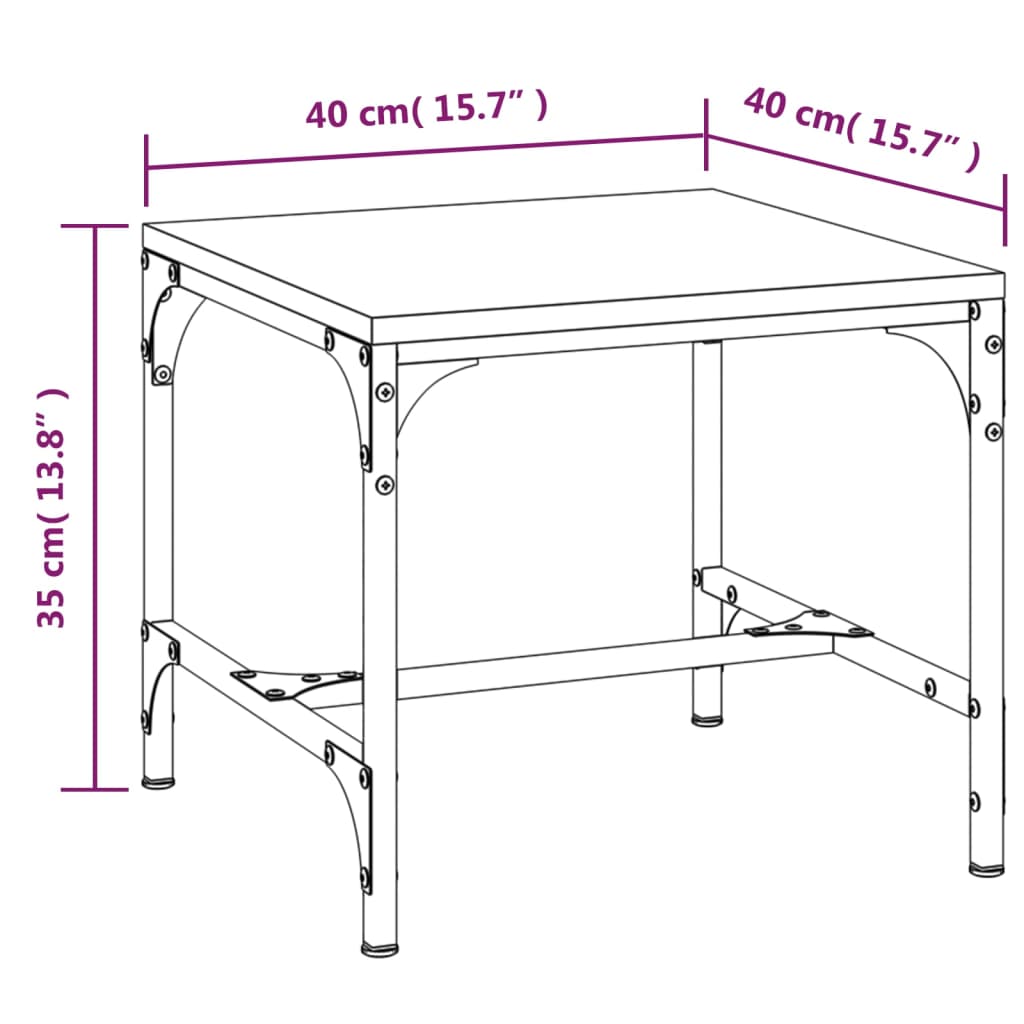 vidaXL Side Tables 2 pcs Sonoma Oak 40x40x35 cm Engineered Wood