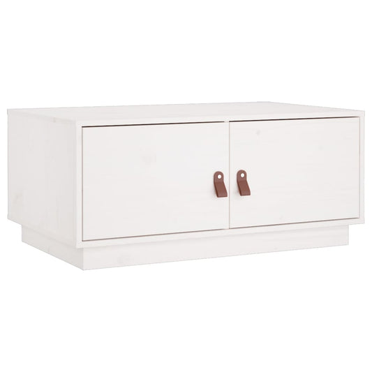 vidaXL Coffee Table White 80x50x35 cm Solid Wood Pine