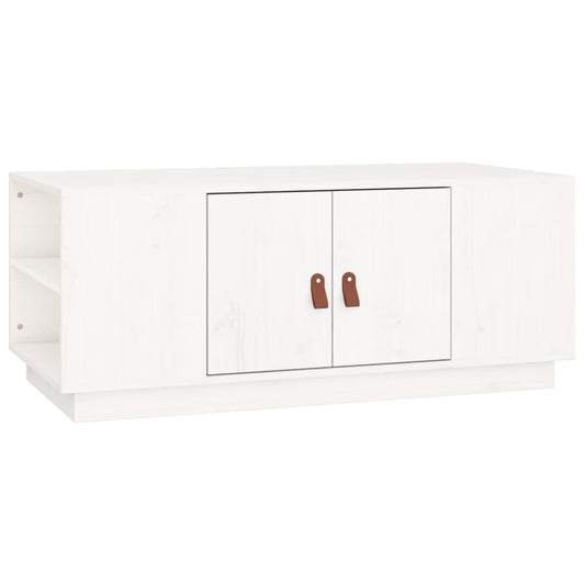 vidaXL Coffee Table White 100x50x41 cm Solid Wood Pine