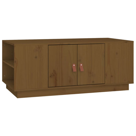 vidaXL Coffee Table Honey Brown 100x50x41 cm Solid Wood Pine
