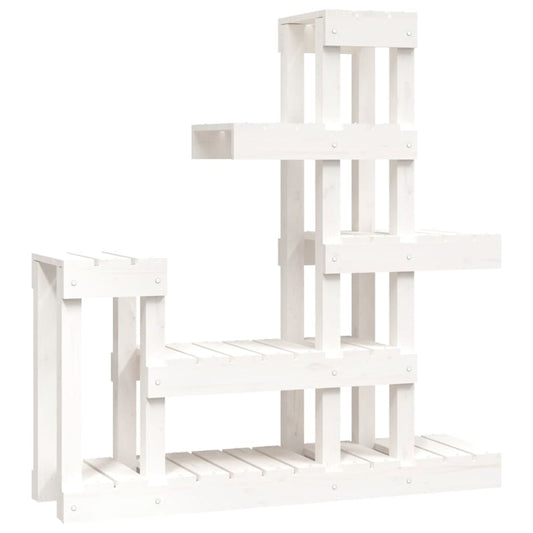 vidaXL Plant Stand White 92x25x97 cm Solid Wood Pine