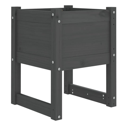 vidaXL Planter Grey 40x40x52,5 cm Solid Wood Pine