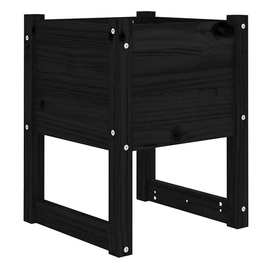 vidaXL Planter Black 40x40x52,5 cm Solid Wood Pine