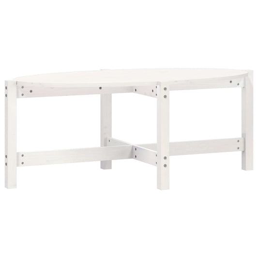 vidaXL Coffee Table White 118x63x45 cm Solid Wood Pine