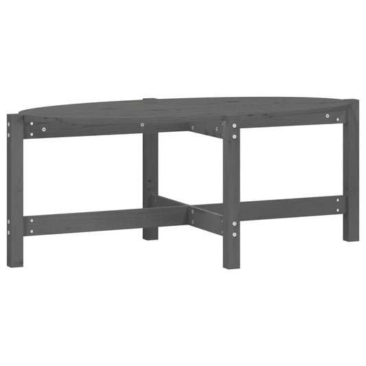 vidaXL Coffee Table Grey 118x63x45 cm Solid Wood Pine