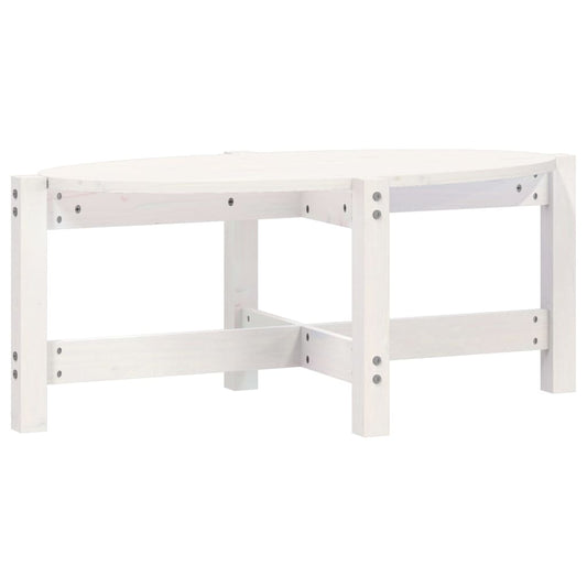 vidaXL Coffee Table White 87x48x35 cm Solid Wood Pine