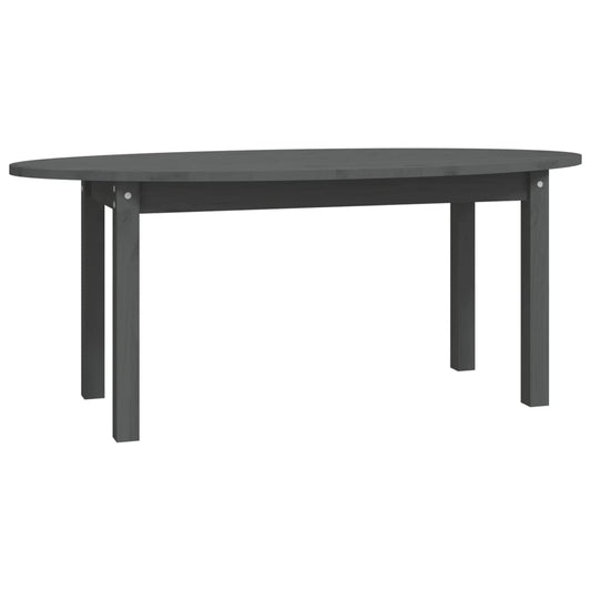 vidaXL Coffee Table Grey 110x55x45 cm Solid Wood Pine