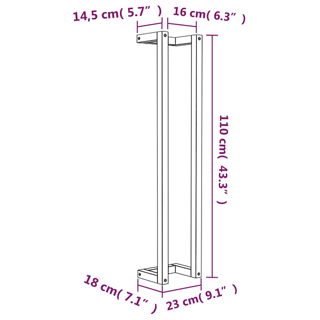 vidaXL Towel Rack White 23x18x110 cm Solid Wood Pine