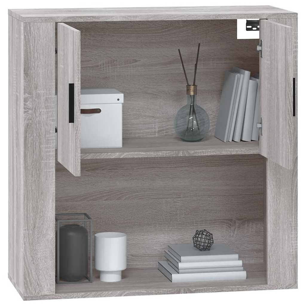 vidaXL Wall Cabinet Grey Sonoma 80x33x80 cm Engineered Wood