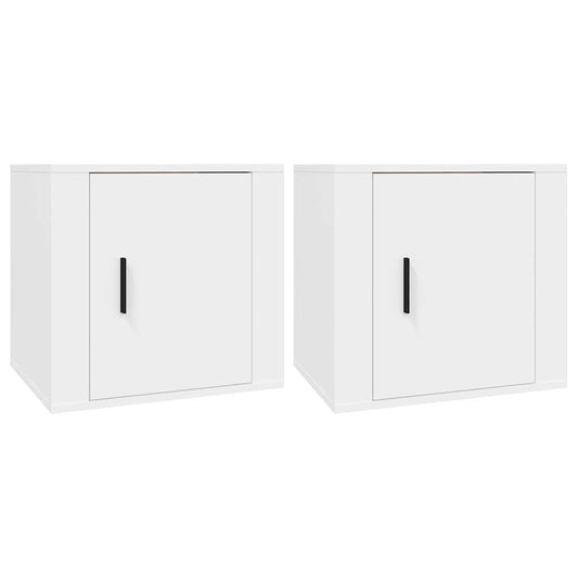 vidaXL Bedside Cabinets 2 pcs White 50x39x47 cm