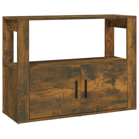 vidaXL Sideboard Smoked Oak 80x30x60 cm Engineered Wood
