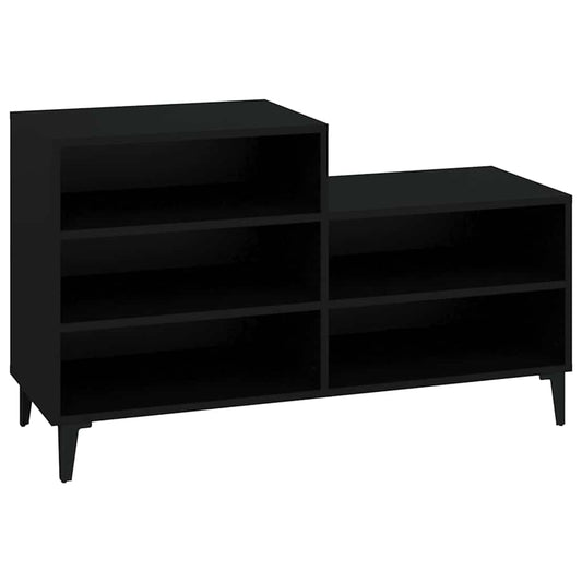 vidaXL Shoe Cabinet Black 102x36x60 cm Engineered Wood