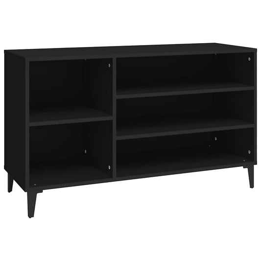 vidaXL Shoe Cabinet Black 102x36x60 cm Engineered Wood