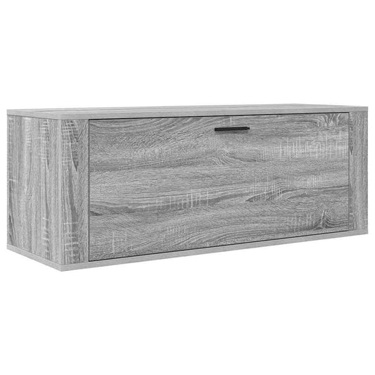 vidaXL Wall Shoe Cabinet Grey Sonoma 100x35x38 cm Engineered Wood