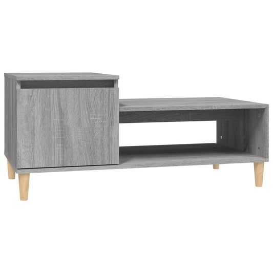 vidaXL Coffee Table Grey Sonoma 100x50x45 cm Engineered Wood