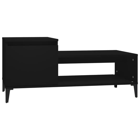 vidaXL Coffee Table Black 100x50x45 cm Engineered Wood