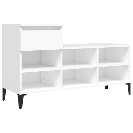 vidaXL Shoe Cabinet White 102x36x60 cm Engineered Wood